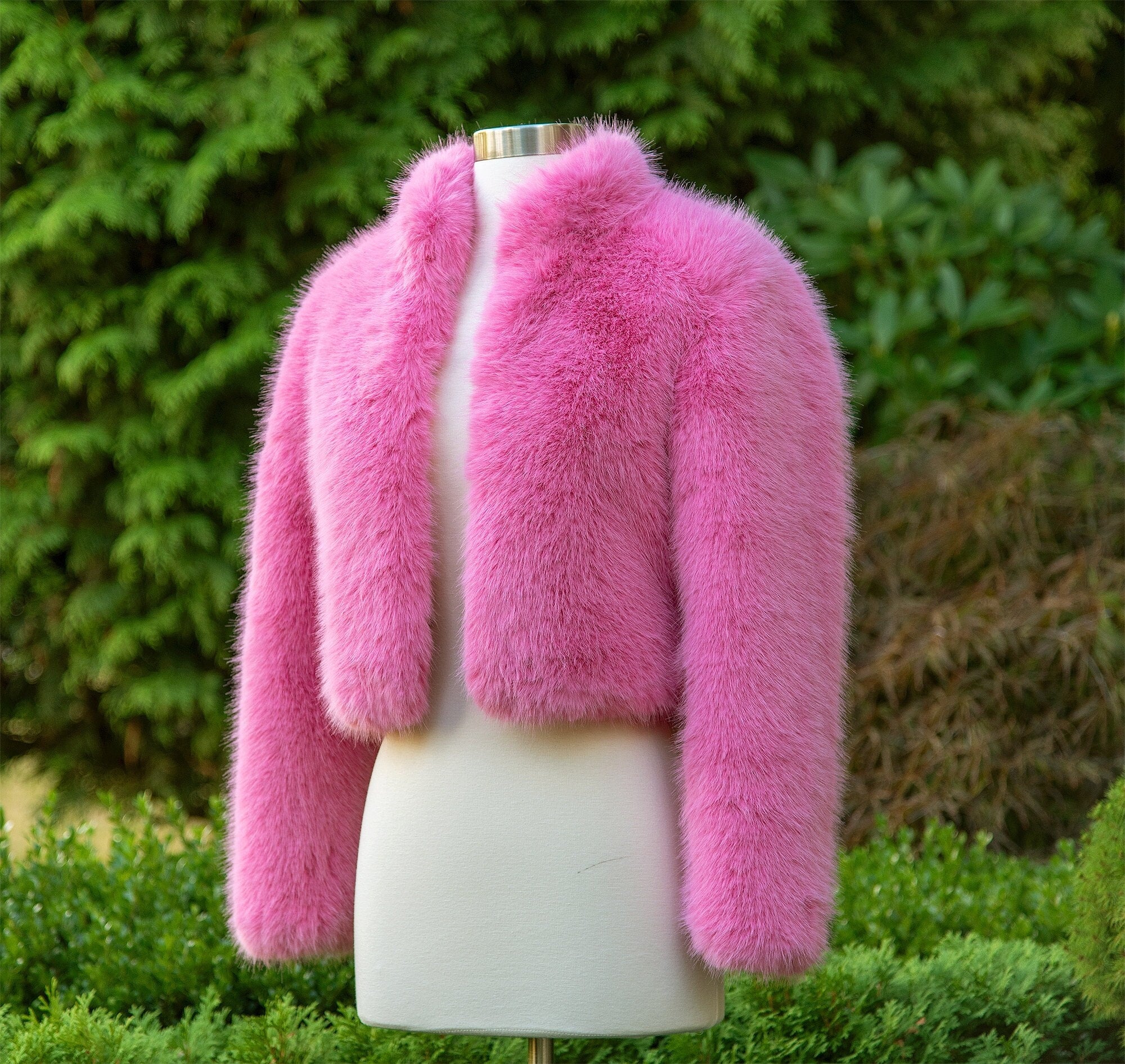 PINK Faux online Fur Coat